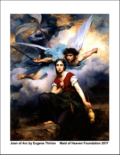 Painting of Joan of Arc with her Voices by Eugene Thirion